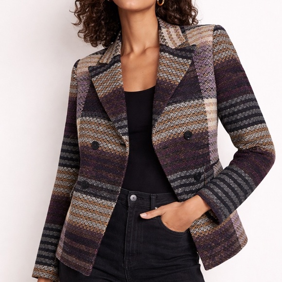 we-ar4 Jackets & Blazers - WE-AR4 Double Breasted Blazer NWT Sustainable Designer Plaid Jacket Small